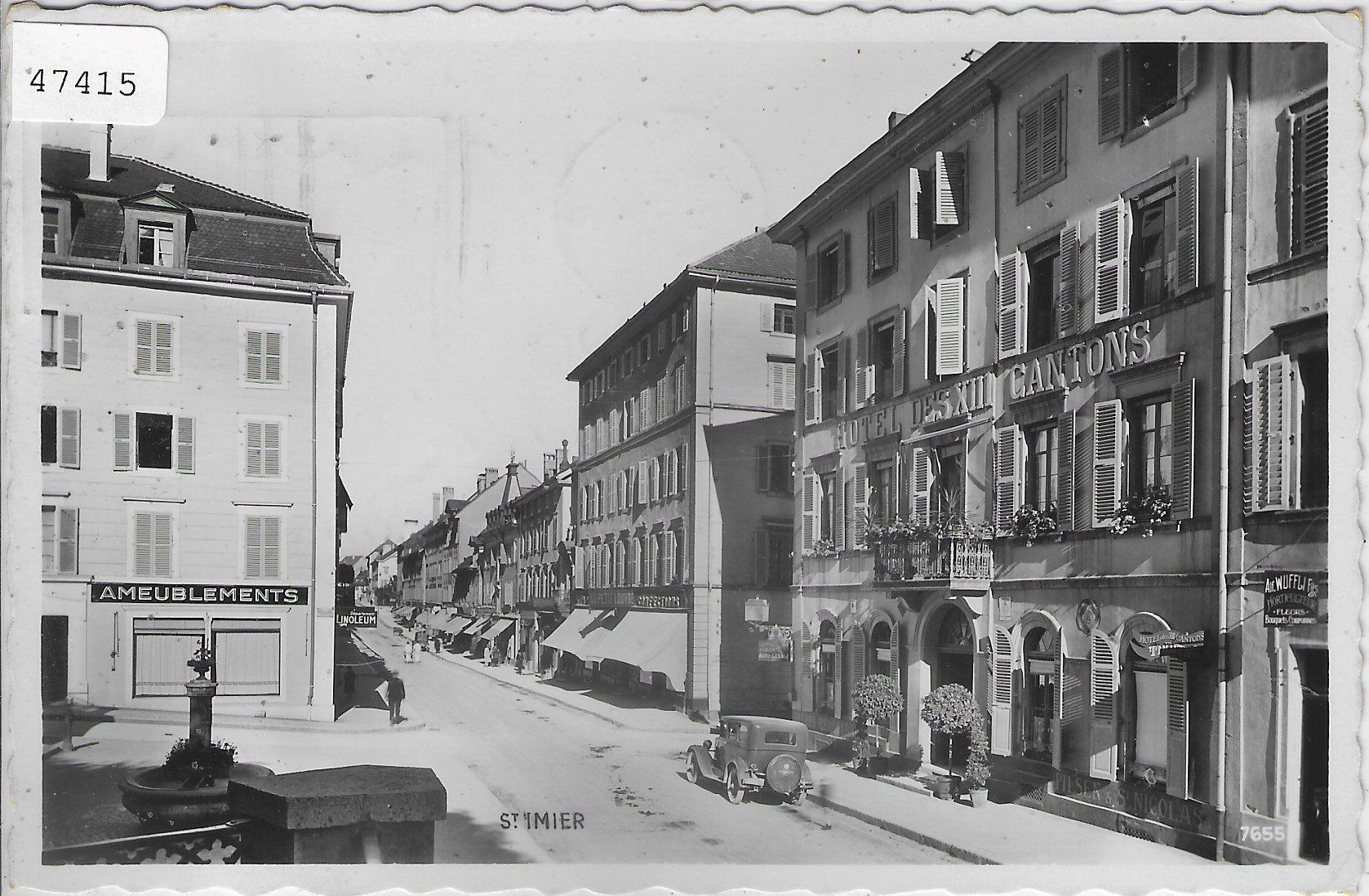 Ansichtskarten: St. Imier - Hotel des XIII Cantons – Gebraucht aus Ettingen von Kartenplanet