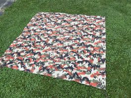 Militärblache Tarp Schweizer Armee mit Schlafsack