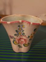 Vintage Blumen Vase Handbemalt Rose Blumen v. Sihl Zürich!!!