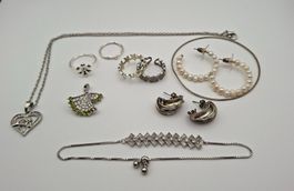 Modeschmuck lot Kette, Ringe, Ohrringe, Armband