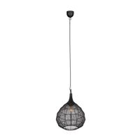 Pendelleuchte, Schwarz, Tropfen, 42 cm Ø