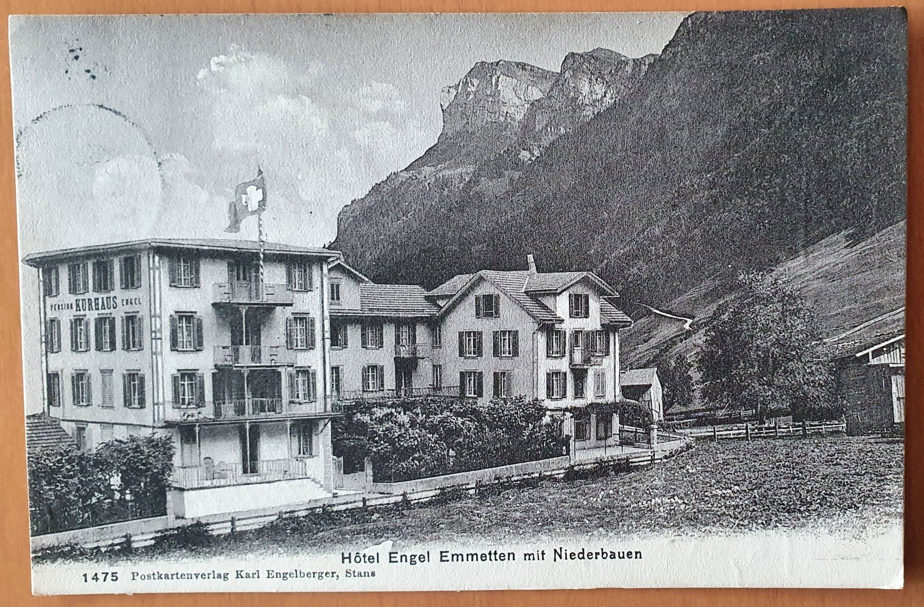 Cartoline postali: Emmmetten 1915 - Hôtel Engel – Usato da Kreuzlingen venduto da Rschweiz1
