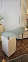 Moderner Glaspult/Schreibtisch mit Schubladen - Top Zustand!