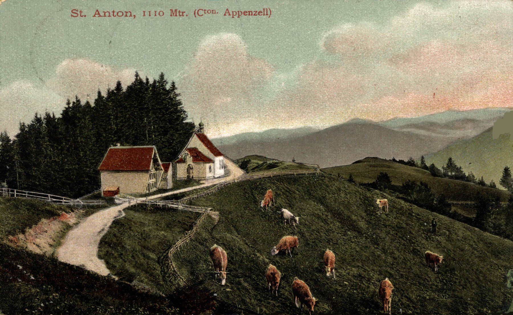 Cartoline postali: St. Anton, 1110 Mtr. – Usato da Bronschhofen venduto da Astore