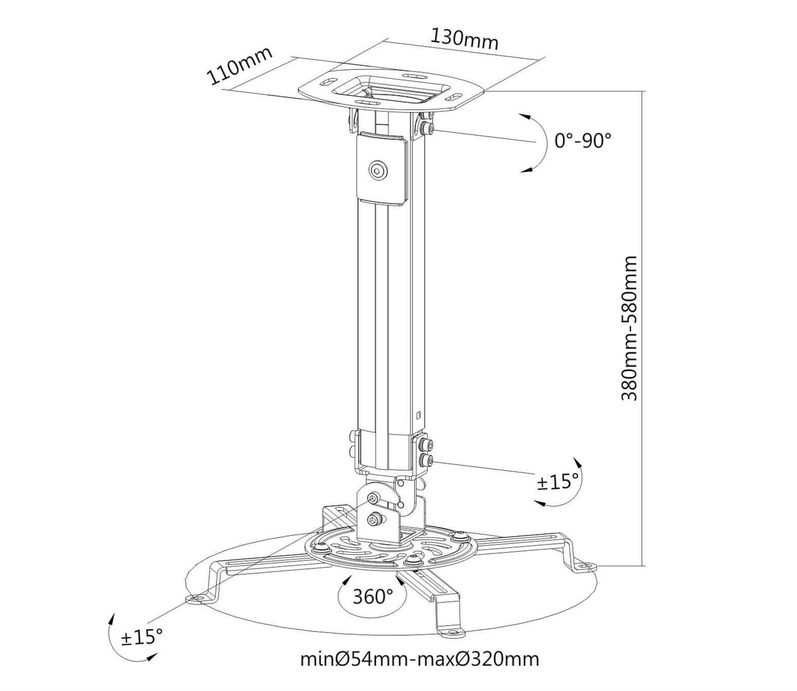 Supporti a parete: Beamer Deckenhalterung, PureMounts PM-Spider-30W – Usato da Zürich venduto da schaffner_lea 3