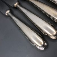 7 Dessertmesser versilbert WMF Modell: 200 Kreuzband