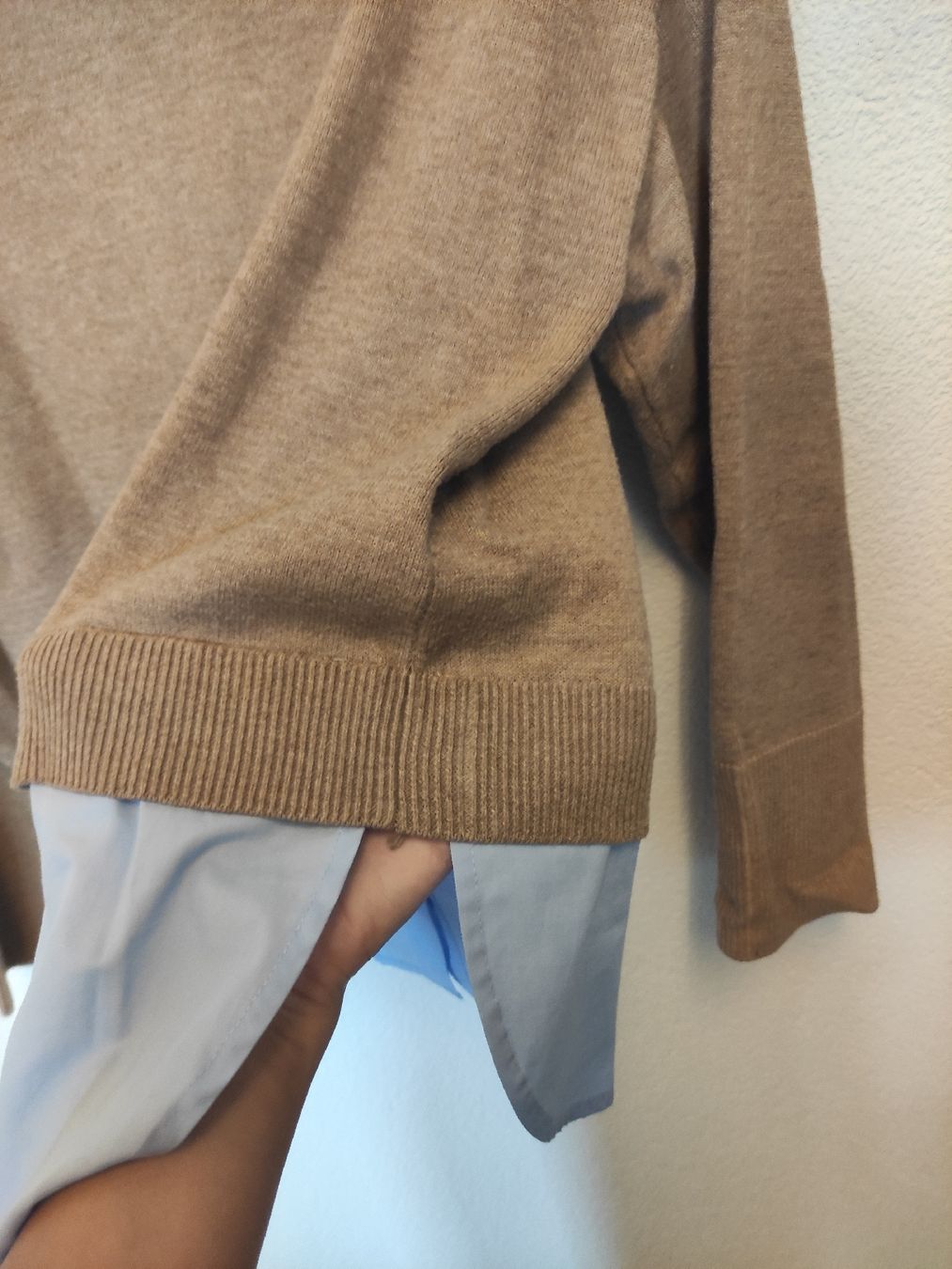 Mango Maglioni & Felpe: Pullover MNG Mango, beige mit Hemd-Einsatz Gr. XS  – Usato da Schliern b. Köniz venduto da Pecannut 7