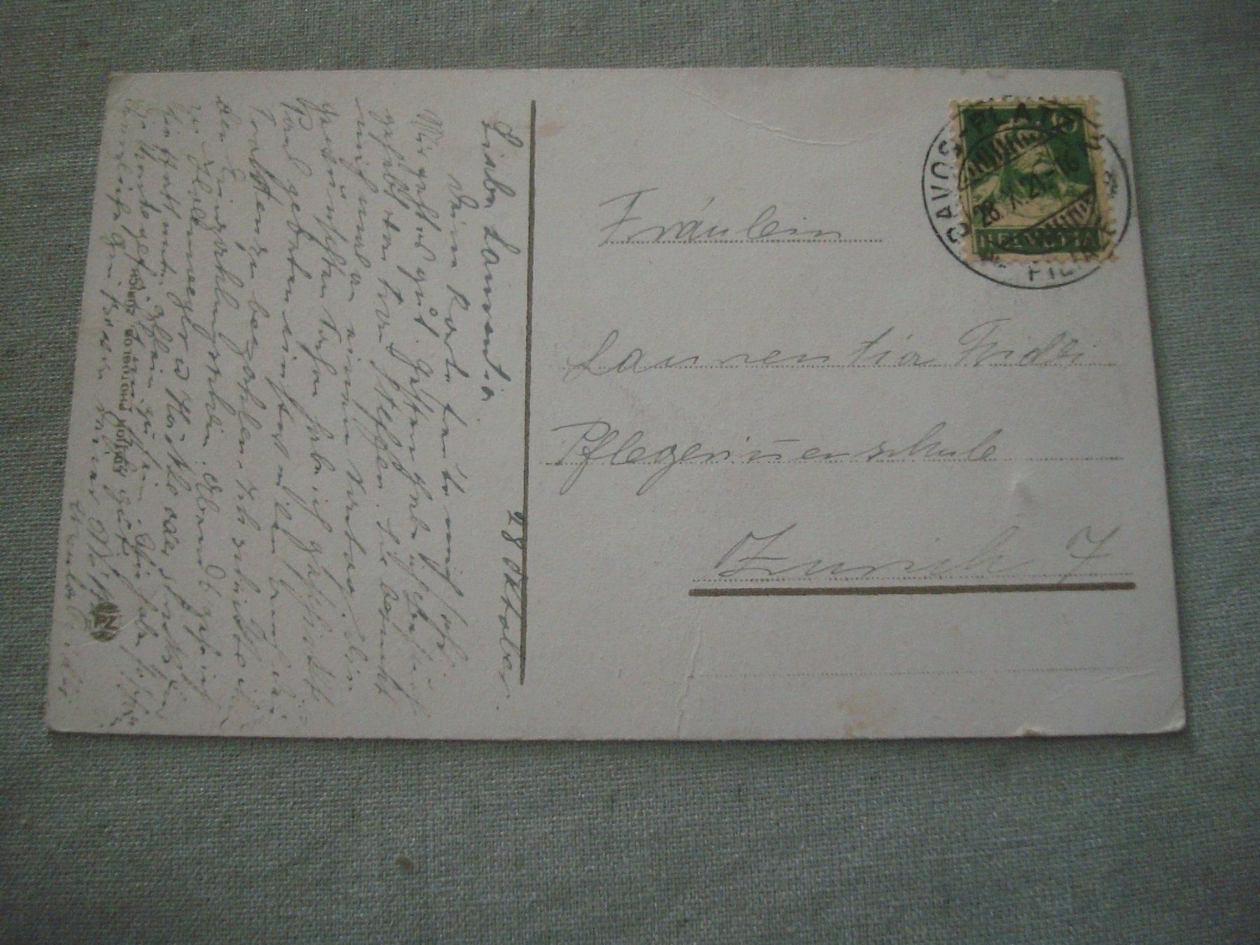 Ansichtskarten: AK Davos - 1921 – Gebraucht aus Neuenegg von flohcante 3