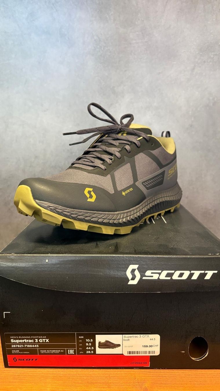 Scott Scarpe da uomo: Scott Supertrac 3 GTX EU :44.5 UK :9.5 – Nuovo e nell'imballaggio originale da Nyon venduto da sseebb1260