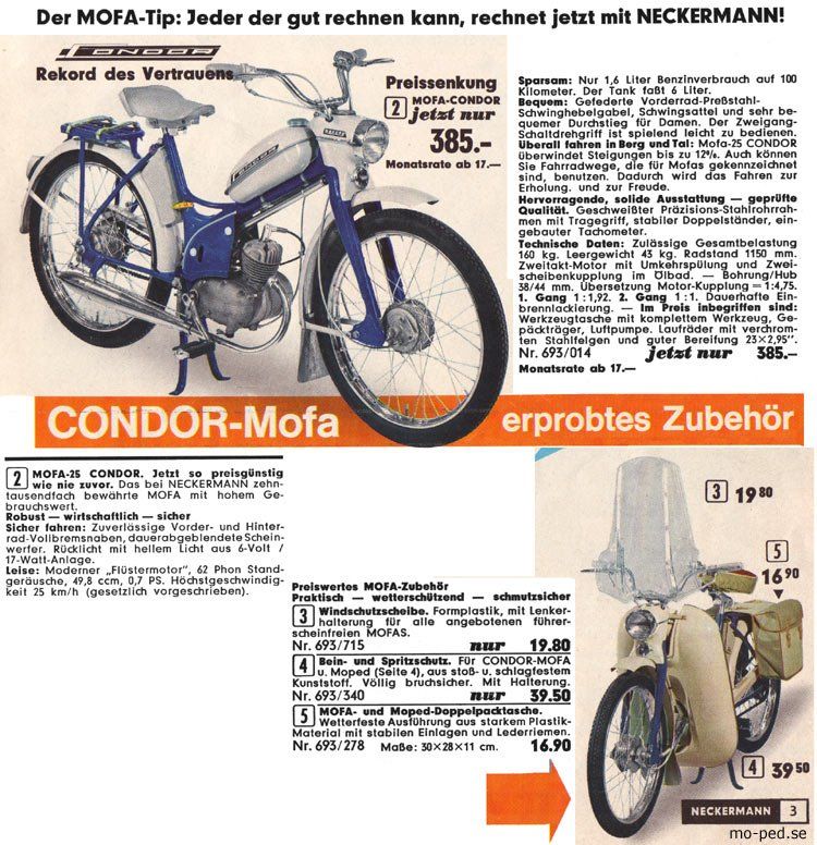 Condor Ciclomotori: Condor Neckermann 2 Gang Handgeschaltet Original – Usato da huttwil venduto da Pakora 9