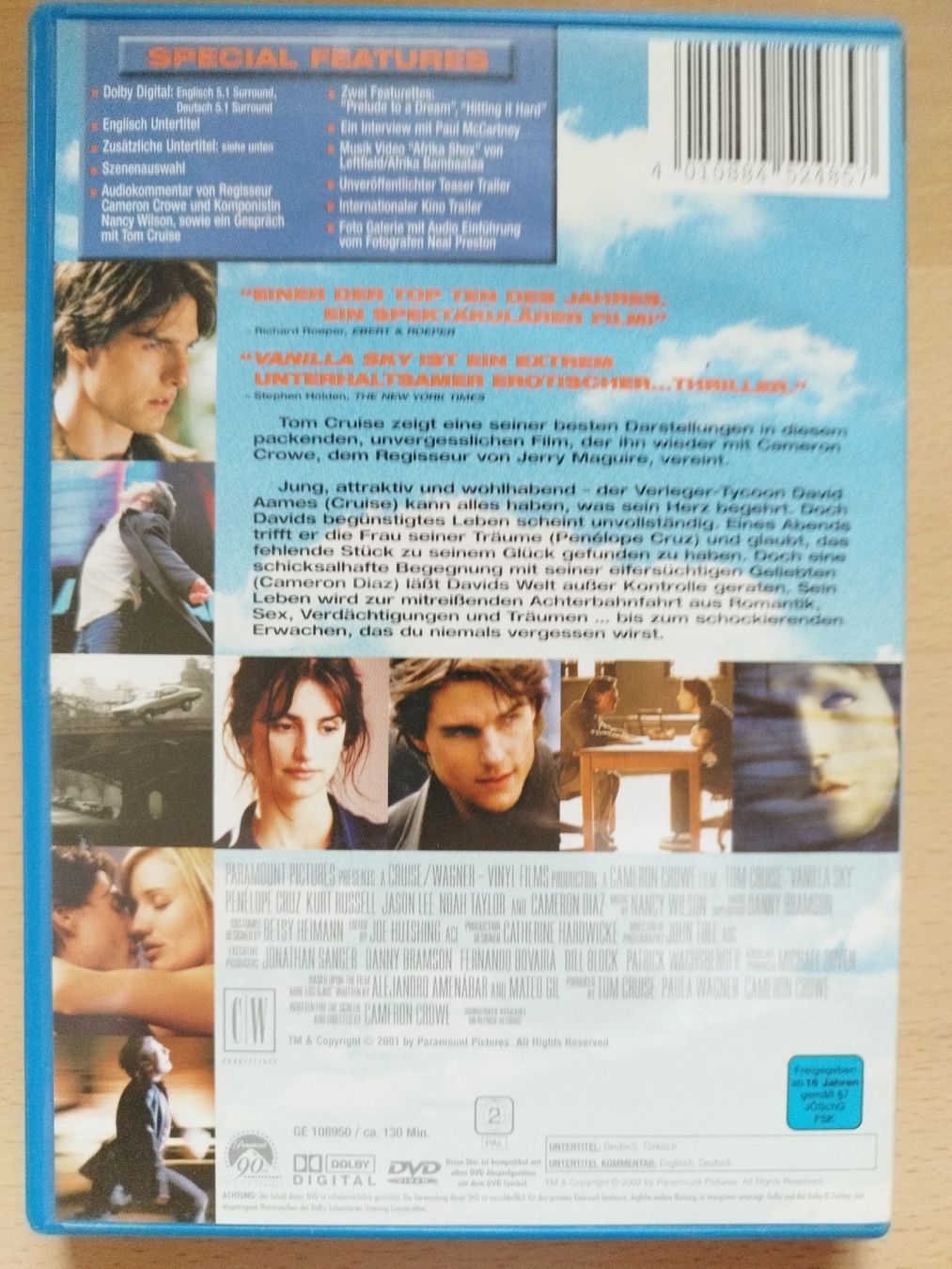 Tutti i DVDs: Vanilla Sky DVD - Tom Cruise, Cameron Diaz – Usato da Rhäzüns venduto da Badihuelsa 1