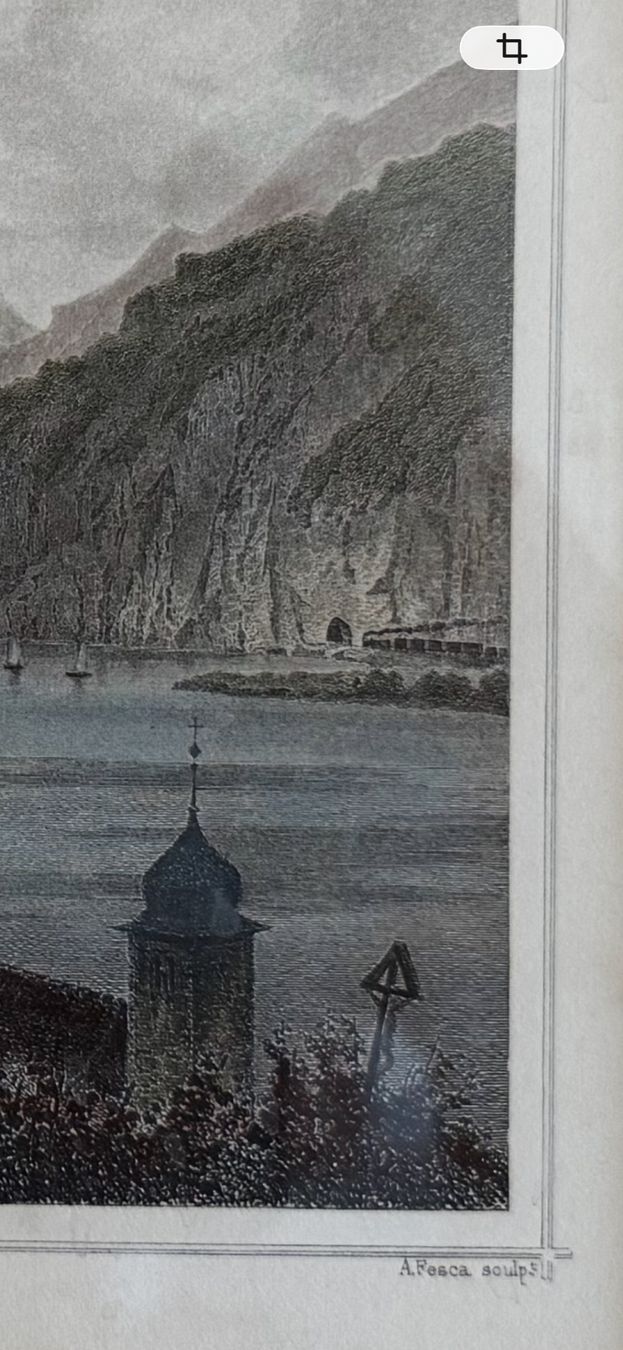 Incisioni: Stich coloriert  Weesen mit Walenstadtersee / Walensee – Usato da siebnen venduto da minte 3