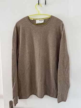 Selected Homme Herren Pullover braun Grösse L Oryginal 