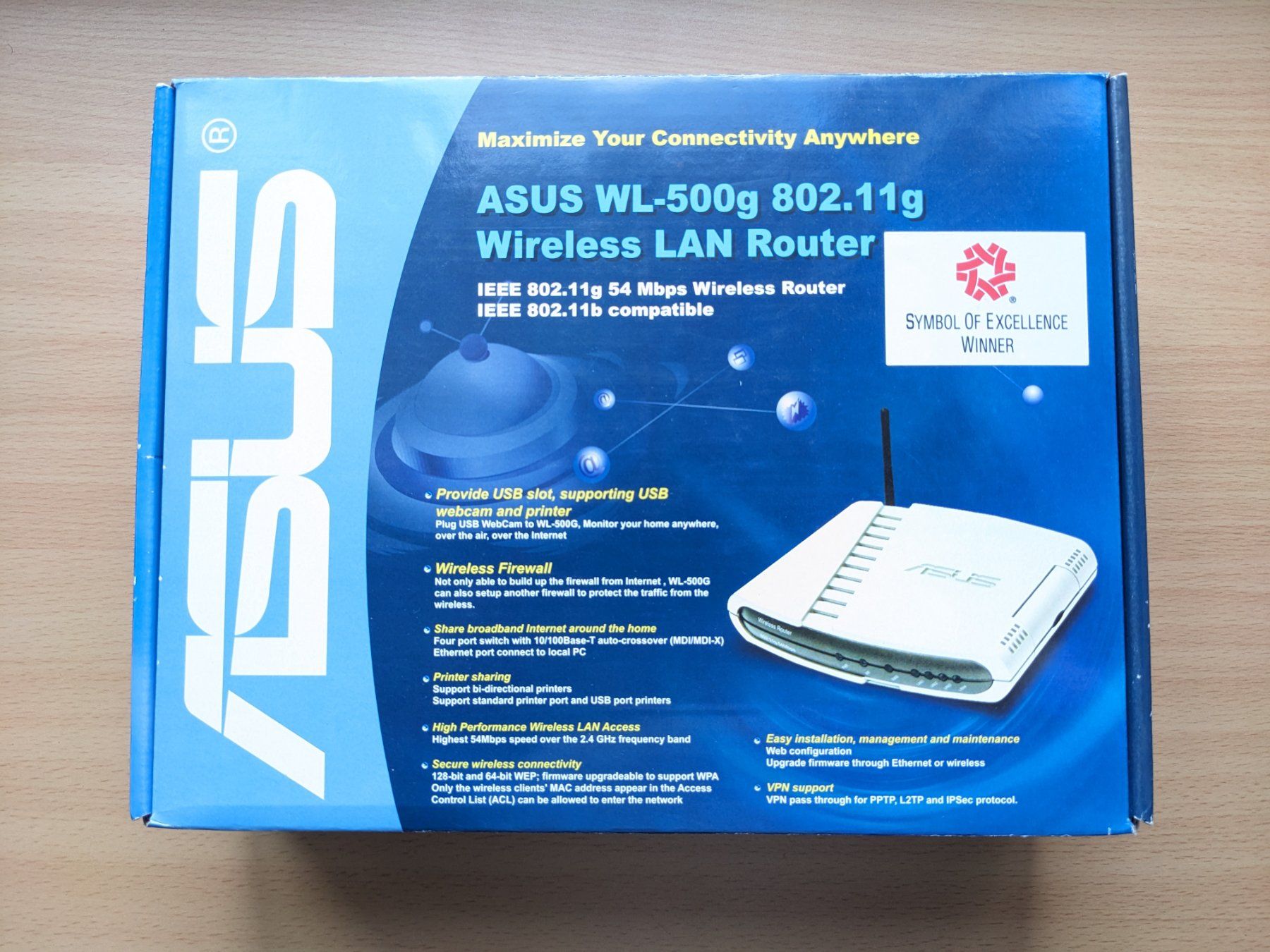 Asus Modem & Router: Router ASUS WL-500g mit Originalverpackung – Usato da Stetten AG venduto da Trexx75