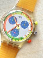 Swatch Chrono Jelly Stag Armbanduhr 1992 gelb