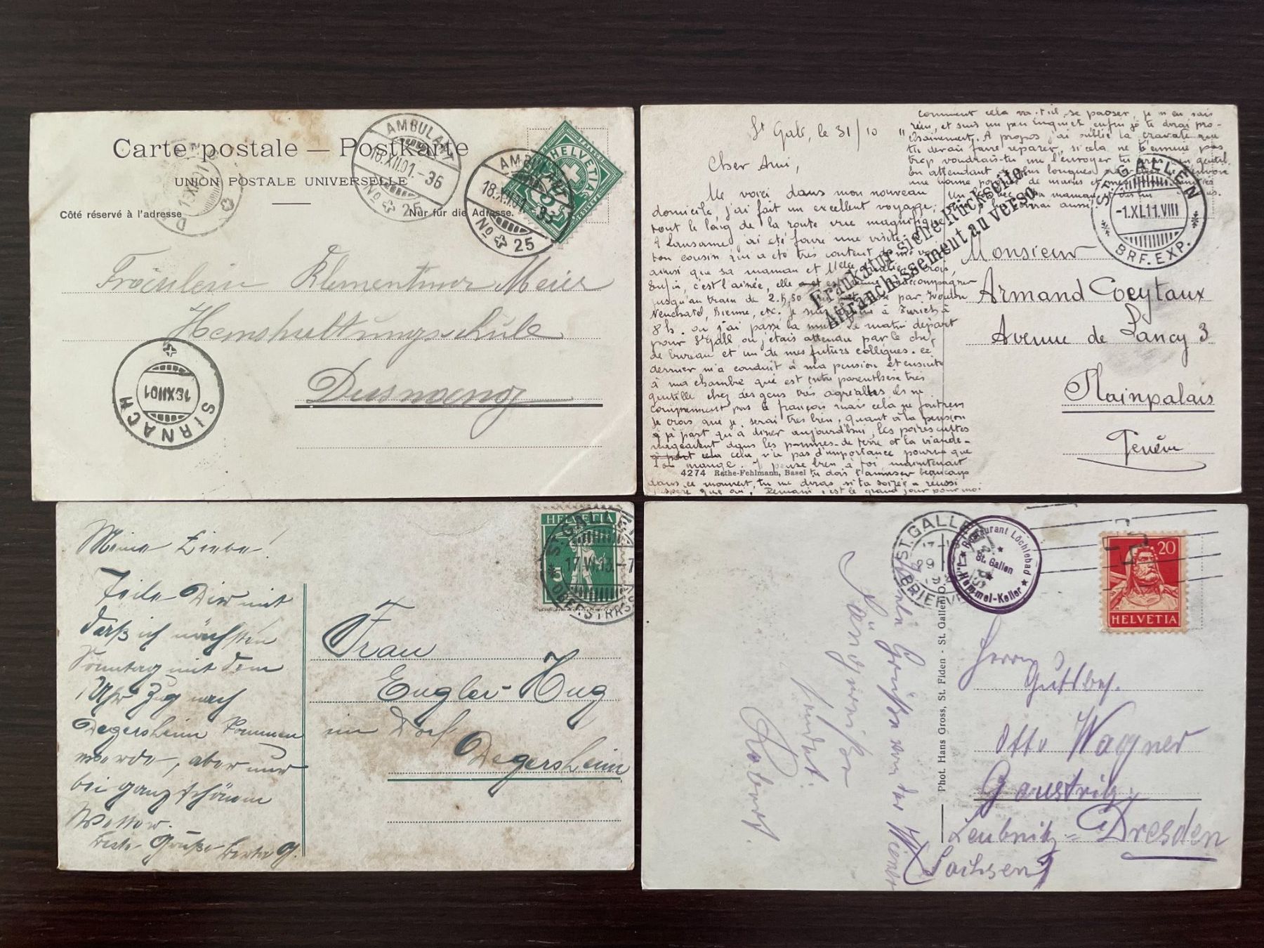 Cartoline postali: ST. GALLEN Freudenberg, 9 Ansichtskarten – Usato da Wald ZH venduto da TLILEF 6