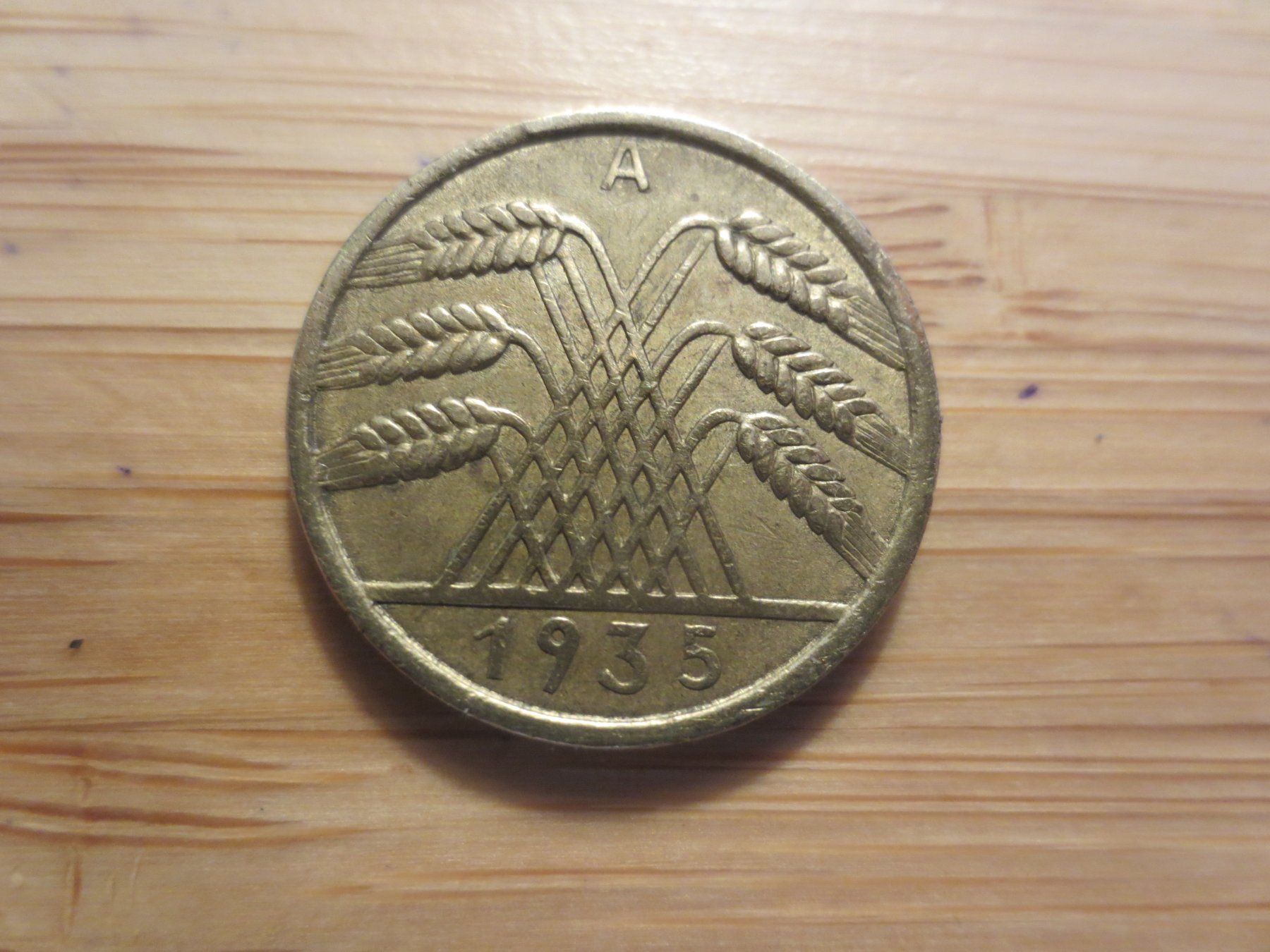 Tutti le monete: Deutsches Reich 10 Pfennig 1935 – Usato da Weier im Emmental venduto da waefler03 1