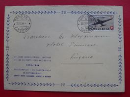1944: F40 auf Pro-Aero-Br: ZÜRICH-GENEVE-LUGANO, illustriert