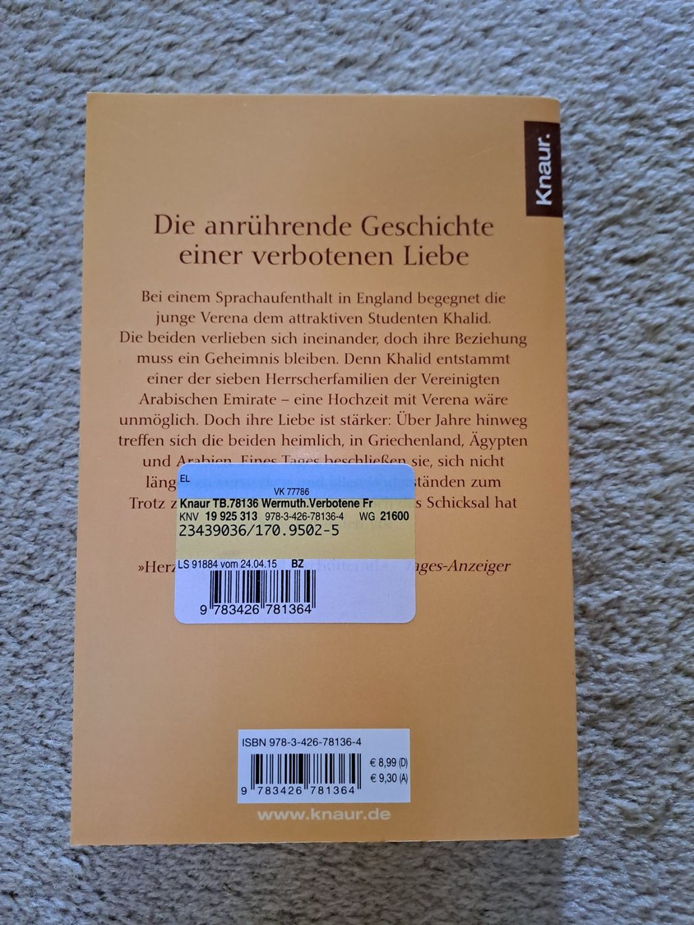 Bücher: Die verbotene Frau - Verena Wermuth – Gebraucht aus Untersiggenthal von Zehni8 1