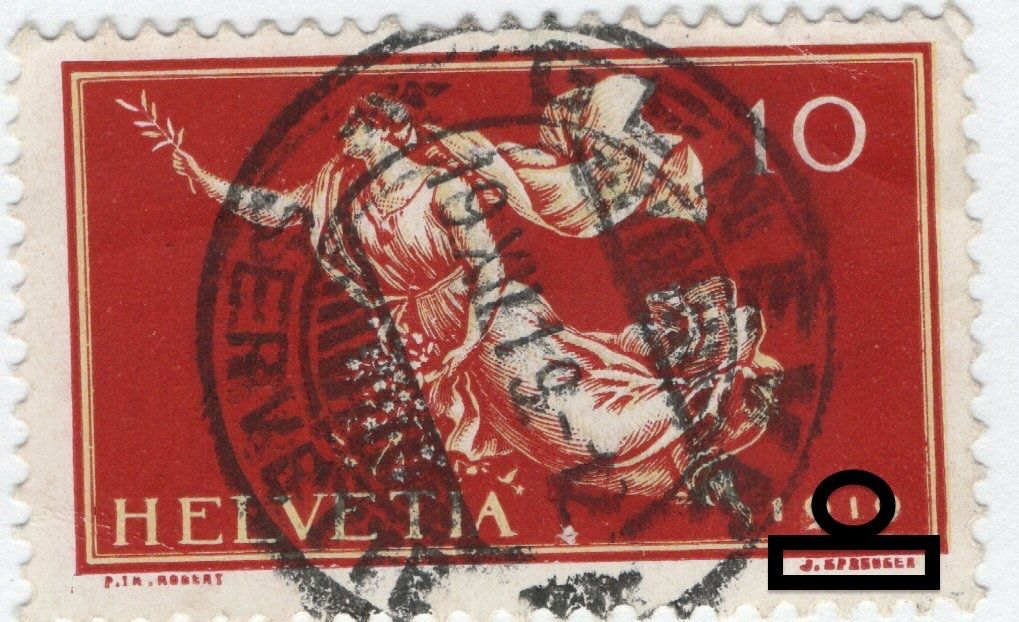 Tutti i francobolli: 035b CH 1919 Franc. della pace/dif. – Usato da Breganzona venduto da dede46