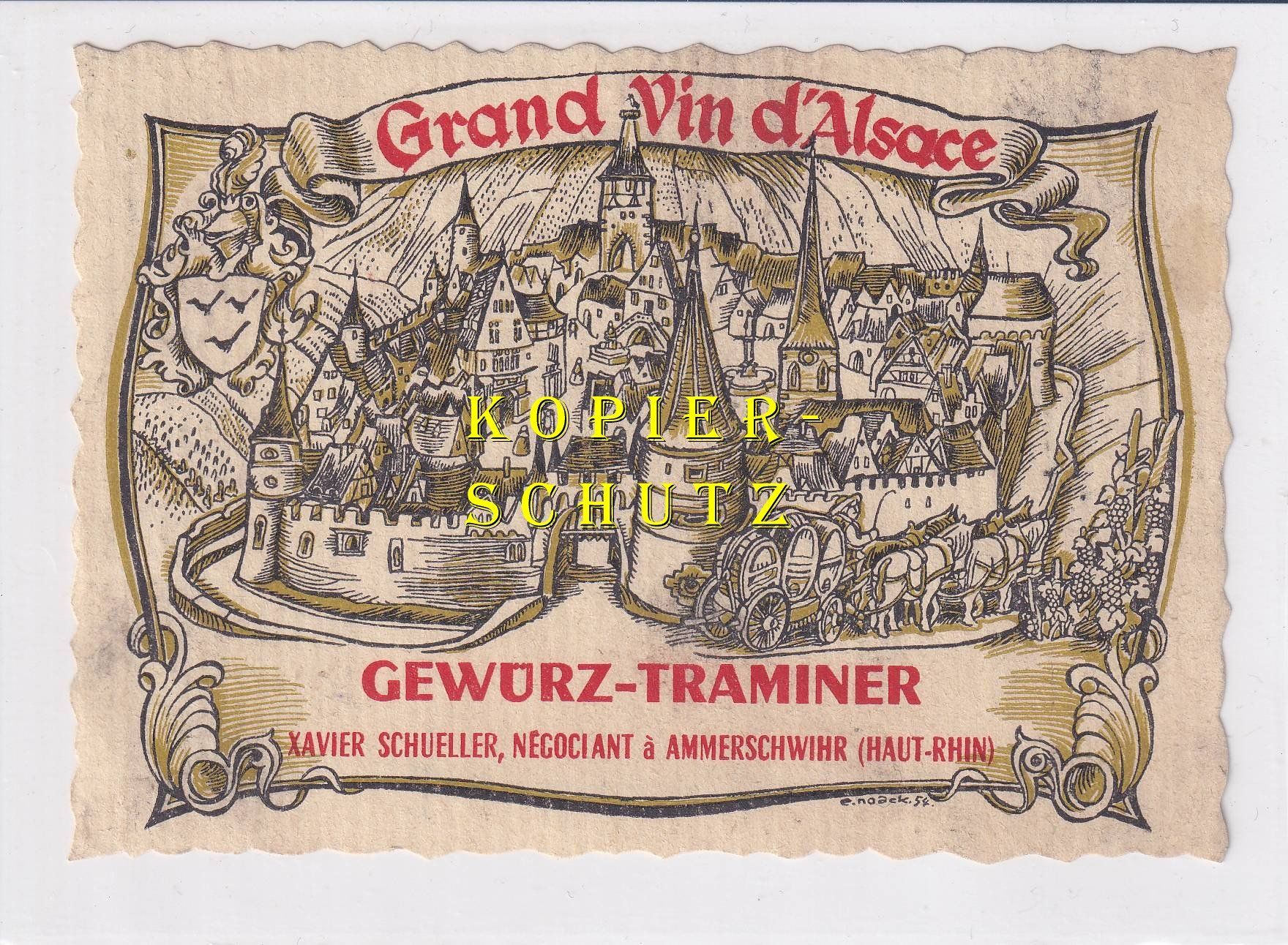 Papiere: Etikette - Gewürz-Traminer /bd – Gebraucht aus Hombrechtikon von Rudolf07