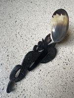 Vintage Asien Servierlöffel Drachen Horn
