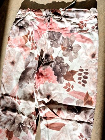 HOSE S 36 FREIZEITHOSE FLORAL DESIGN,  TOP ZU BLUSE TUNIKA