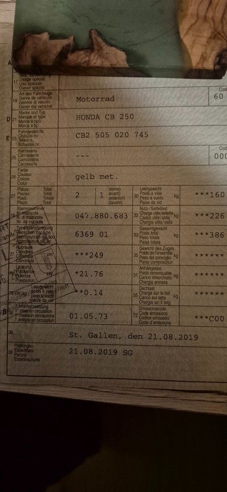 Honda Strasse: Honda CB 250 Oldtimer – Defekt aus Niederbüren von beschi01 5