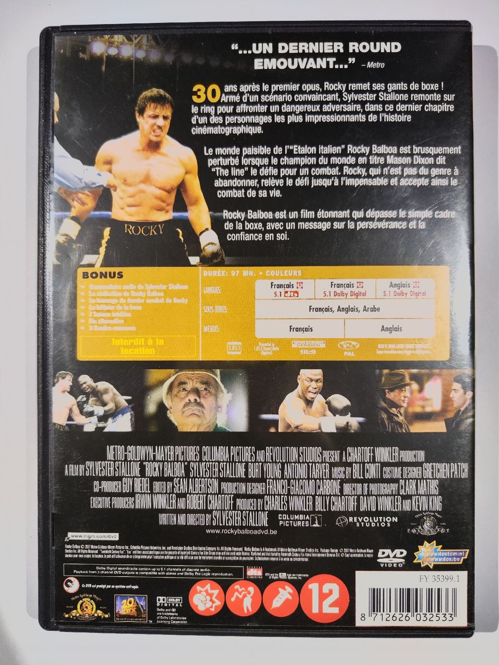 Tutti i DVDs: DVD - Rocky Balboa - Le dernier round – Usato da Commugny venduto da Teksen 1