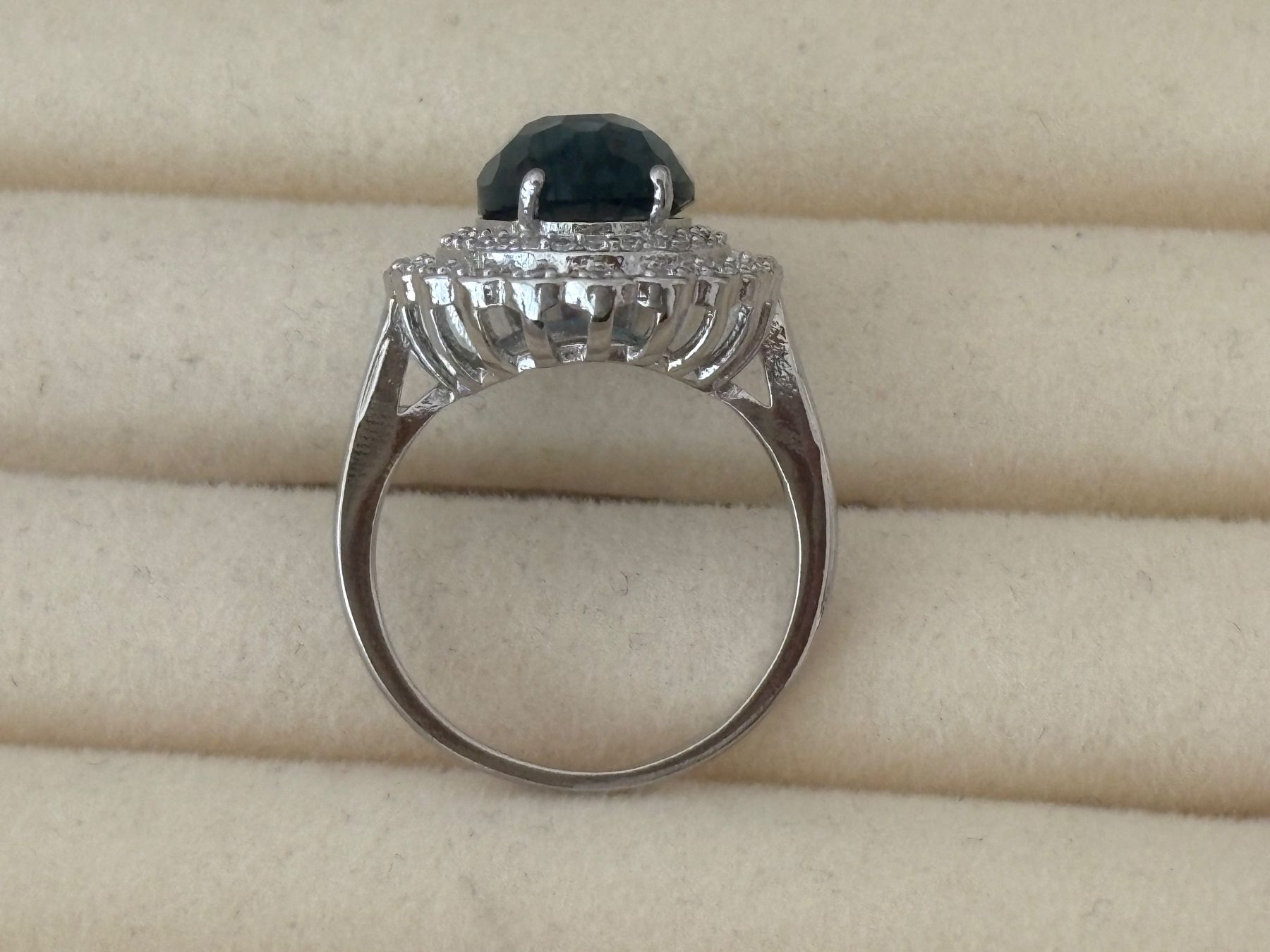 Anelli: Luxus Elegante Gr.19/9 Ring Farbe: Silber /blau – Nuovo (secondo la descrizione) da Biel-Bienne venduto da Roserosse13 3