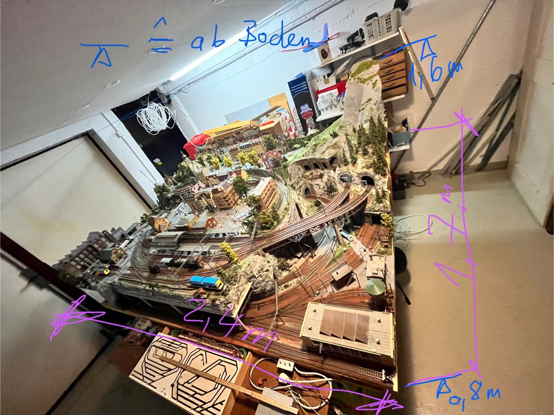 Märklin Modellini di ferrovie: Märklin H0 Modellanlage – Usato da Subingen venduto da Pinkflower 8