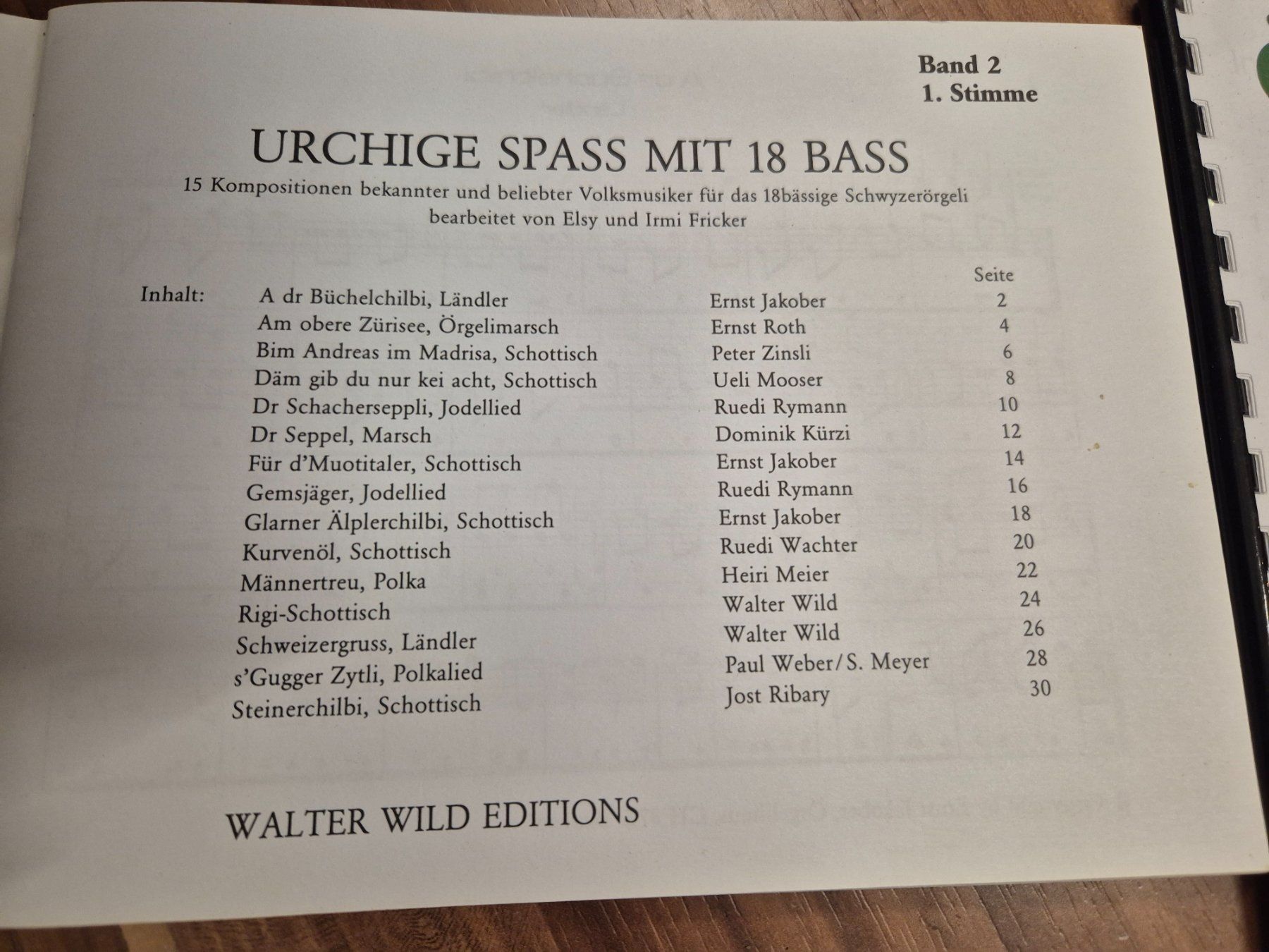 Libri: Örgeli Noten Set - Diverse Schweizer Lieder, 18 Bass G – Usato da Schwarzenburg venduto da Sunny0290 3