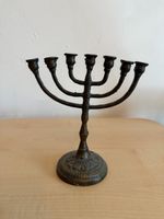 Altes Kerzenständer Menora Messing Judaica Deko für Chanukka