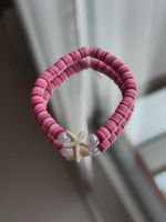 Pink Heishi Bracelet with Starfish Charm - Summer Ready