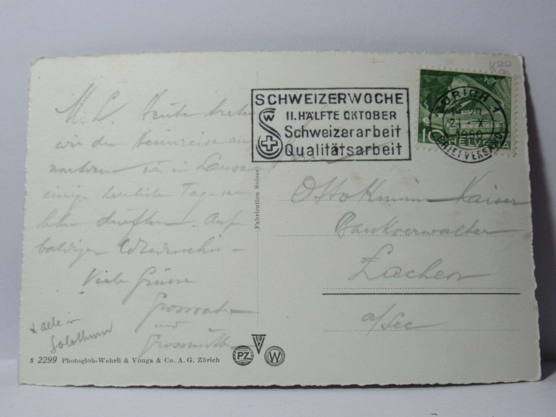 Cartes postales: Solothurn , Rathaus 1950 – D'occasion à Grenchen par Bluemchen1900 1