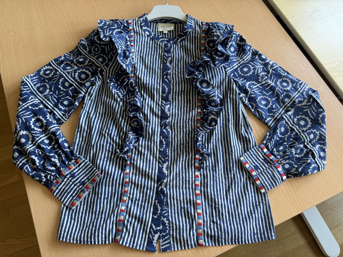 Sezane Blusen: Chemisier Sézane rayé bleu et blanc, taille 34 – Neu (gemäss Beschreibung) aus Morges von sandy069 2