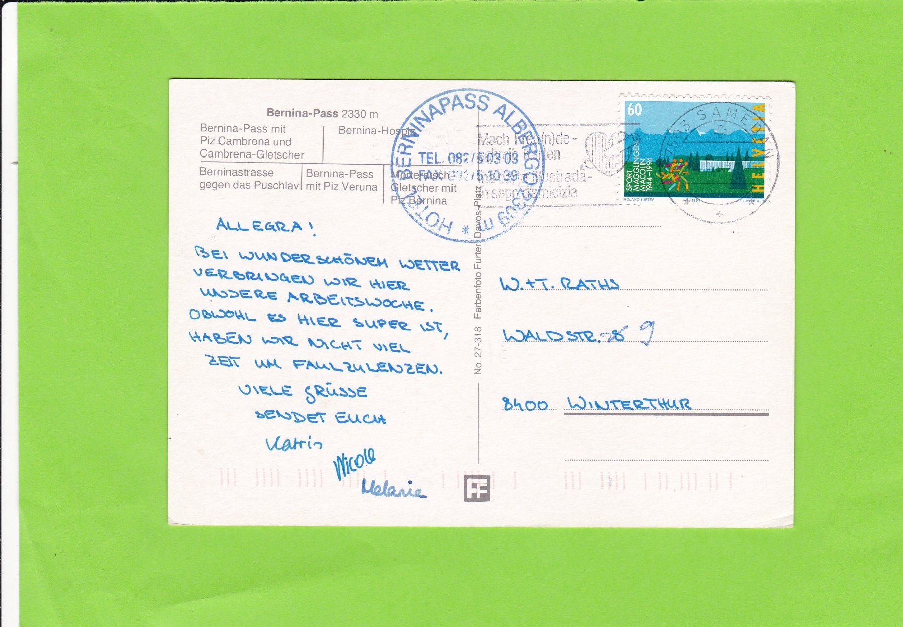Cartes postales: Passo del Bernina--Oldtimer – D'occasion à St. Peterzell par neckertal 1