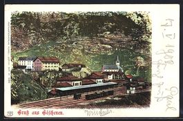 Litho Göschenen, Blick zum Bahnhof