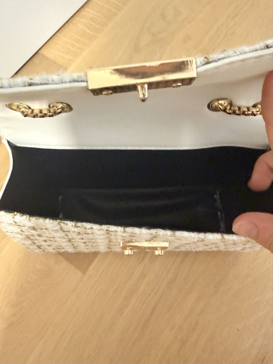 Taschen für Damen: Damen Tasche Weiss Gold  – Gebraucht aus seon von vikii._1 2