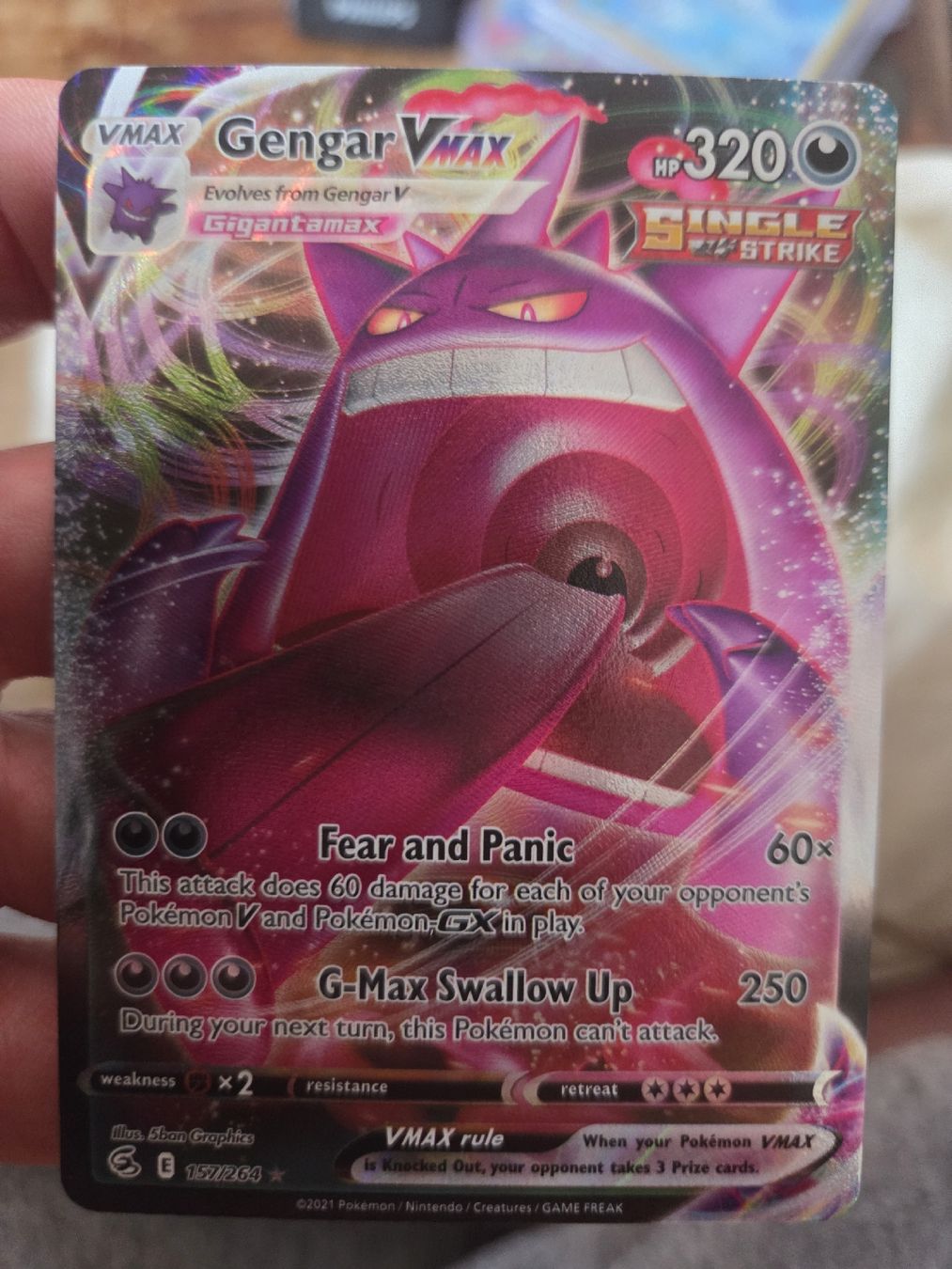 Pokémon Carte collezionabili: Carte Pokémon Gengar Vmax – Usato da Champex-lac venduto da PokeTop