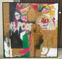 Intensive Farben 140 x 140 cm auf Leinen