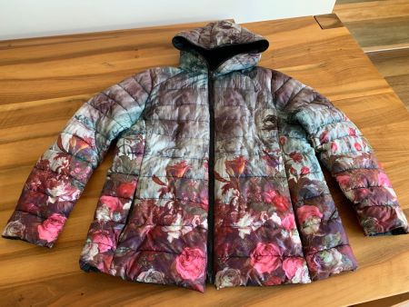 Winterjacke Steppjacke White Label, Grösse 46, Damen Blumen