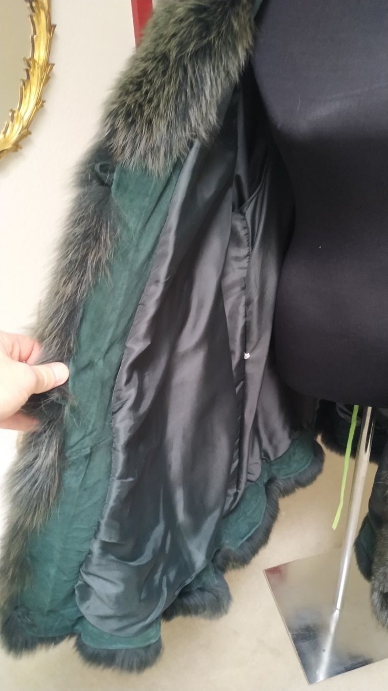 Mäntel: Wildledermantel mit Pelz, Grösse M, Länge 90cm – Gebraucht aus Pfaffhausen von Nyota 3