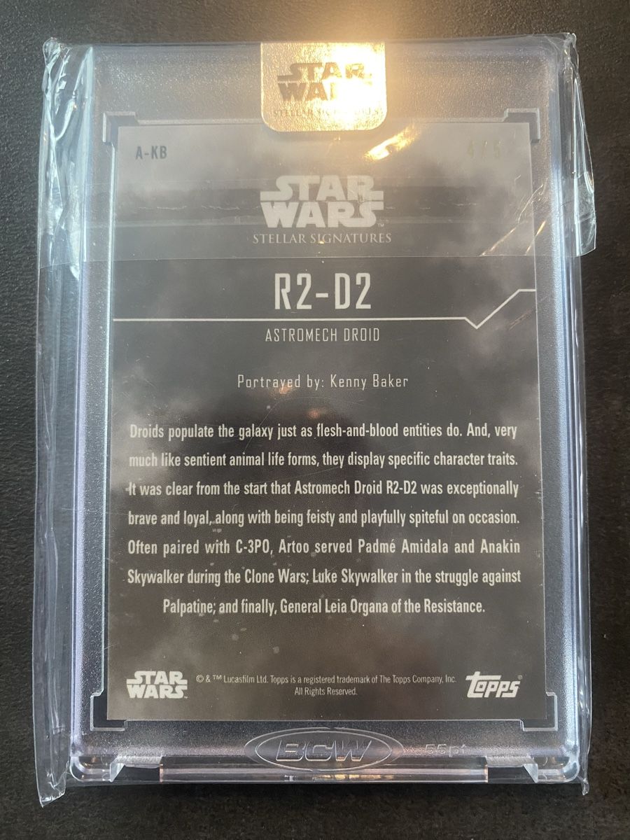 Topps Carte collezionabili: Topps Star Wars/ R2-D2 Auto: Kenny Baker /5 – Nuovo (secondo la descrizione) da Kilchberg ZH venduto da Kenjan 1
