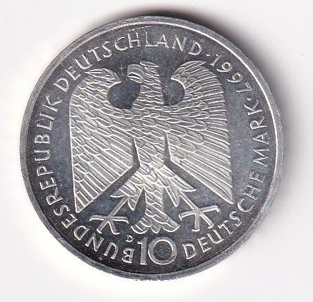 Tutti le monete: Deutschland 10 DM 1997 D vorz+ – Usato da Neuchâtel venduto da karlpierrino 1