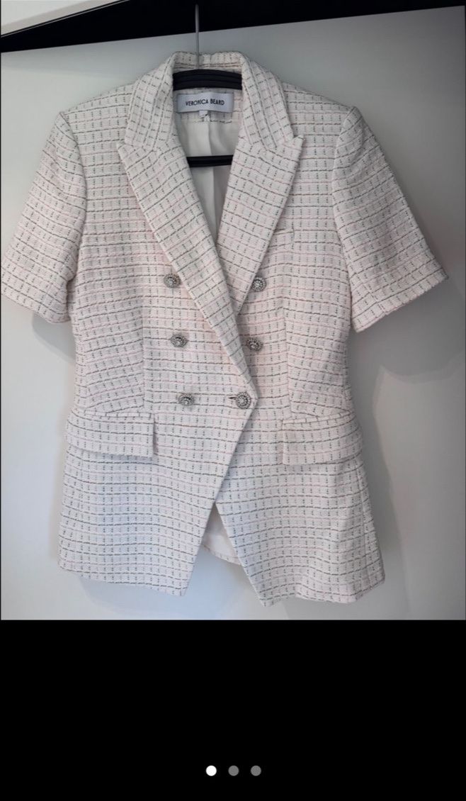 Jacken: VERONICA BEARD Jenny White Multi Short Sleeve Jacket Gr S – Neu (gemäss Beschreibung) aus Ebmatingen von dartim 4