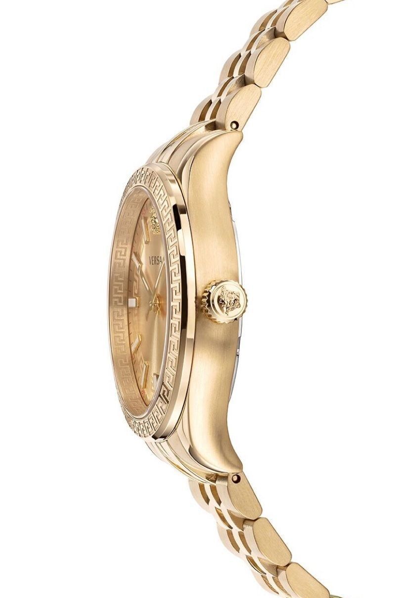 Versace Orologi: VERSACE Hellenyium Watch Gold-Tone – Nuovo e nell'imballaggio originale da Oberaach venduto da Dandy2021 2