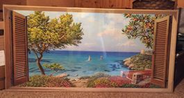 Bild „Ausblick auf das Meer“🌳⛱️ 50x100cm