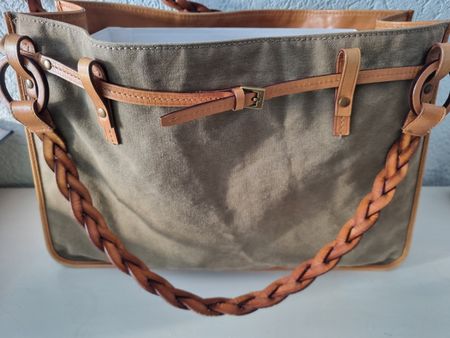 Sac Gucci Vintage en Cuir et Toile