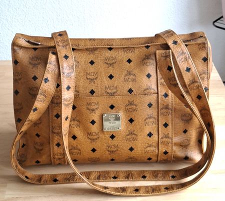 MCM Shopper Medium Cognac Canvas